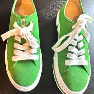 Kate Spade New York Taylor Canvas Espadrille Sneakers – Green – Size 8B